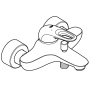 Смеситель для ванны GROHE Eurostyle, белая луна (33591LS3)