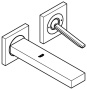 Внешняя часть смесителя для раковины GROHE Eurocube Joy на 2 отверстия, хром (19998000)