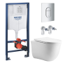 Комплект инсталляции GROHE Rapid SL NW0145/S с унитазом Aquatek КЛАССИК AQ1112T-00 и сиденьем с микролифтом (NW0250)