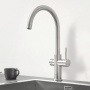 Смеситель для кухни GROHE Blue Professional с функцией фильтрации, с системой охлаждения и газирования воды, Wi-Fi, суперсталь (31323DC2)