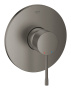 Внешняя часть смесителя для душа GROHE Essence скрытого монтажа, круглая, темный графит матовый (24168AL1)