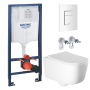 Комплект инсталляции GROHE Rapid SL 38772SH0 с унитазом Aquatek ЛУГАНО AQ2002-00 и сиденьем с микролифтом (NW0323)