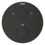 Внешняя часть термостата для душа GROHE Grohtherm на 2 потребителя, круглая, матовый черный (1022082430)