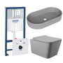 Комплект инсталляции GROHE Rapid SL 38775001 с унитазом Aqueduto MACIO MACT2130 и раковиной Aqueduto ESPIRAL ESP0230 (NW0612)
