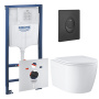 Комплект инсталляции GROHE Rapid SL 1000044 с унитазом GROHE Bau Ceramic и сиденьем с микролифтом (NW0688)