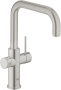 Смеситель для кухни GROHE Blue Home с системой фильтрации, охлаждения и газирования воды, Wi-Fi, суперсталь (31456DC1)