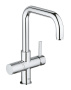 Смеситель для кухонной мойки GROHE Blue Pure с функцией фильтрации, без фильтра в комплекте, хром (31303000)