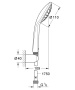 Душевой набор GROHE Vitalio Joy, 1 режим, 1750 мм, 9,5 л/мин, хром (27324000)