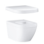 Унитаз подвесной GROHE Euro Ceramic с гигиеническим покрытием, с сиденьем без микролифта, альпин-белый (NW0025-1)