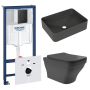 Комплект инсталляции GROHE Solido 38811KF0 с унитазом Aqueduto ESTETA EST0140 и раковиной Aqueduto ESPIRAL ESP0440 (NW0491)
