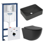 Комплект инсталляции GROHE Rapid SL NW0145/S с унитазом Aqueduto OVO OVO0140 и раковиной Aqueduto ESPIRAL ESP0440 (NW0505)