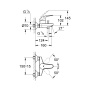 Смеситель для ванны GROHE Euroeco, хром (32743000)