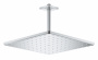 Верхний душ с потолочным душевым кронштейном 142 мм, 1 режим струи, GROHE Rainshower Mono 310 Cube, хром, (26565000)