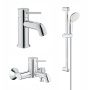 Готовый комплект для ванной комнаты GROHE BauClassic, хром (NB0057)