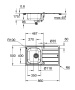 Мойка GROHE K200 45-S 86/50 1.0 с корзинчатым вентилем, нержавеющая сталь (31552SD1)