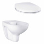 Унитаз подвесной безободковый GROHE Bau Ceramic с сиденьем с микролифтом, альпин-белый (NW0005)