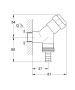 Подсоединительный вентиль 1/2″ GROHE, хром (41010000)