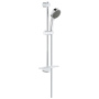 Душевой гарнитур GROHE QuickFix Vitalio Comfort 100 с мыльницей, 2 режима струи, душевая штанга 600 мм, 9,5 л/мин, хром (26398000)