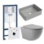Комплект инсталляции GROHE Rapid SL 3 в 1 (NW0145/S) с унитазом Aqueduto OVO OVOT2130 и раковиной Aqueduto ESPIRAL ESP0430 (NW0655)