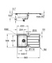 Мойка GROHE K500 45-S 86/50 1.0 оборачиваемая с корзинчатым вентилем, нержавеющая сталь (31571SD1)