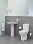 Унитаз напольный с бачком и сиденьем с микролифтом GROHE Bau Ceramic, альпин-белый (39346000)