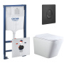 Комплект инсталляции GROHE Rapoid SL 3 в 1 с унитазом Aquatek ЛИБРА AQ1148T-00 и звукоизоляционным комплектом (NW0774)