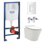 Комплект инсталляции GROHE 38772SH0 с унитазом AQUAme AQM2001 и сиденьем с микролифтом (NW0176/S)