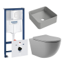 Комплект инсталляции GROHE Rapid SL 38772SH0 с унитазом Aqueduto OVO OVOT2130 и раковиной Aqueduto ESPIRAL ESP0330 (NW0577)