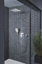 Ручной душ GROHE Rainshower SmartActive 130 Cube, 9,5 л/мин, 3 режима, хром (26582000)
