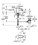 Смеситель для биде GROHE Euroeco с донным клапаном, S-size, хром (23263000)