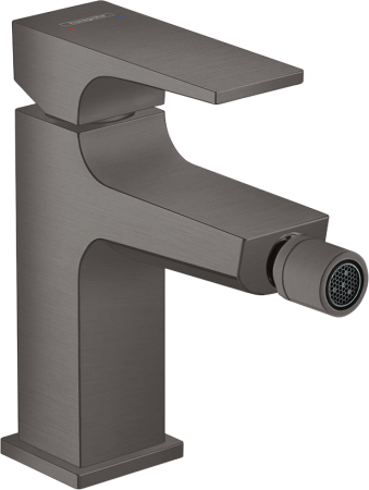Смеситель для биде hansgrohe Metropol со сливным клапаном Push-Open 32520340, шлифованный черный хром