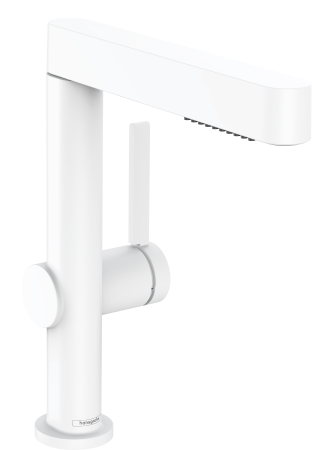 Смеситель для раковины hansgrohe Finoris 230, с вытяжным душем 2jet, со сливным клапаном Push-Open 76063700, матовый белый