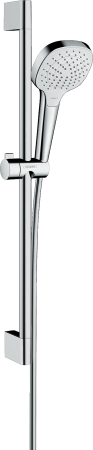 Душевой гарнитур hansgrohe Croma Select E 110 3jet Vario EcoSmart со штангой 65 см 26583400, белый/хром