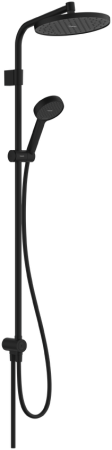 Душевая система hansgrohe Activera S Showerpipe 240 1jet EcoSmart Reno Varia, 28074670, матовый черный