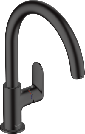 Смеситель для кухонной мойки hansgrohe Vernis Blend M35 260, с поворотным изливом 71870670, матовый черный