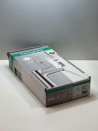 Смеситель для раковины hansgrohe Talis E 110, со сливным гарнитуром 71710700/U, матовый белый, уцененный товар