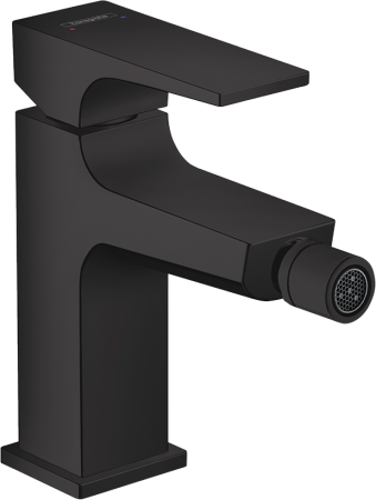 Смеситель для биде hansgrohe Metropol со сливным клапаном Push-Open 32520670, матовый черный