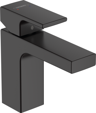 Смеситель для раковины hansgrohe Vernis Shape 100, со сливным гарнитуром 71561670, матовый черный