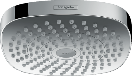 Верхний душ hansgrohe Croma Select E 180 2jet EcoSmart 26528000, хром