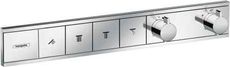 Внешняя часть термостата для душа hansgrohe RainSelect скрытого монтажа на 4 потребителя 15382000, хром