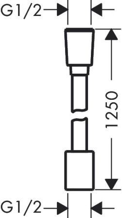 Душевой шланг hansgrohe Designflex текстильный 125см, 28220140, шлифованная бронза