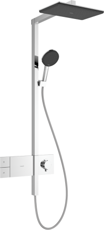Душевая система hansgrohe Raindance Alive Q Showerpipe 210/340 1jet с термостатом ShowerSelect Comfort, 24580000, хром