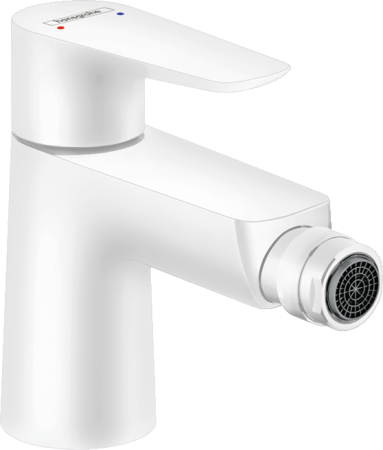 Смеситель для биде hansgrohe Talis E со сливным гарнитуром 71720700, матовый белый