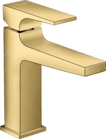 Смеситель для раковины hansgrohe Metropol 110 со сливным клапаном Push-Open 32507990, полированное золото