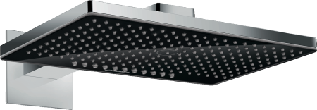 Верхний душ hansgrohe Rainmaker Select 460 2jet с настенным кронштейном скрытого монтажа 24005600, черный/хром