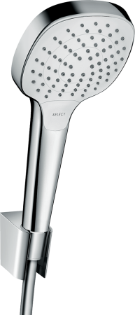 Душевой набор hansgrohe Croma Select E 110 3jet Vario с держателем и шлангом 125 см 26425400, белый/хром