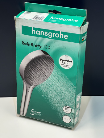 Ручной душ hansgrohe Rainfinity 130 3jet 26864000/U, хром, уцененный товар