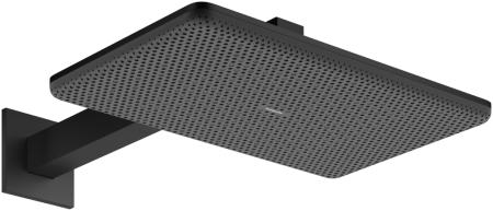 Верхний душ hansgrohe Raindance Alive Q 2jet с душевым кронштейном, 24550670, матовый черный