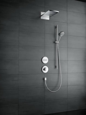 Душевой гарнитур hansgrohe Raindance Select S 120 3jet со штангой 90 см 26322400, белый/хром