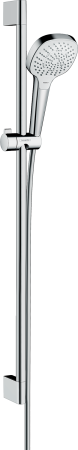 Душевой гарнитур hansgrohe Croma Select E 110 3jet Multi со штангой 90 см 26590400/U, белый/хром, уцененный товар